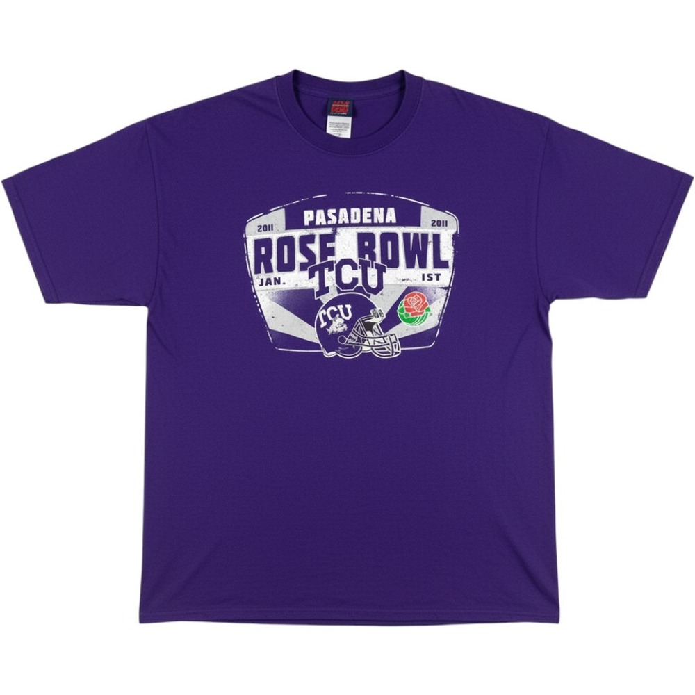 TCU Horned Frogs 2011 Rose Bowl T-Shirt Mens XL Pasadena Graphic Purple
